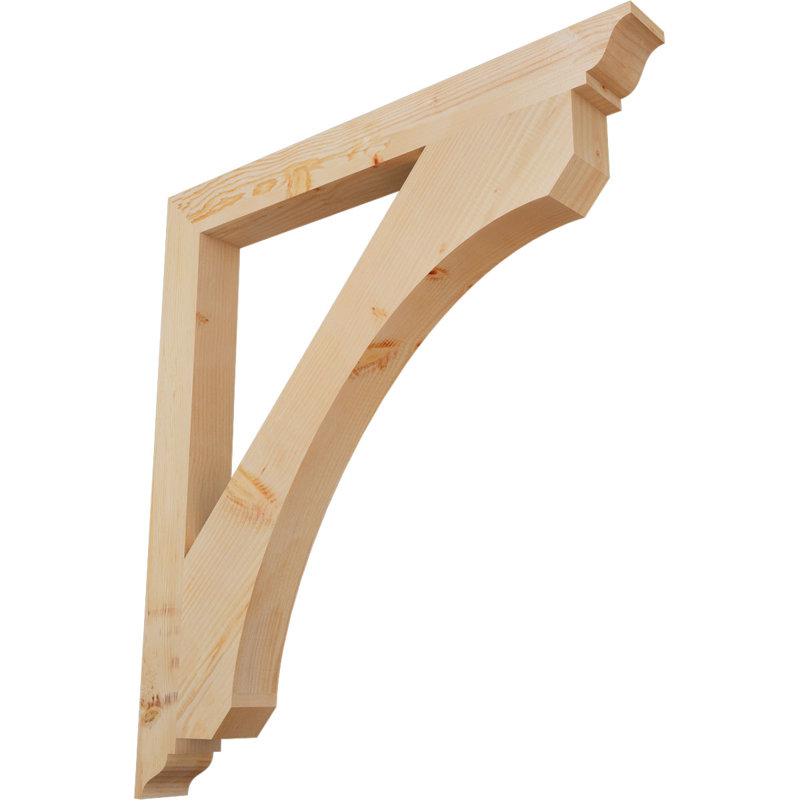 Support en bois rustique traditionnel BKTLEC01, Douglas (lisse), H 44 po x l 3,5 po x P 40 po