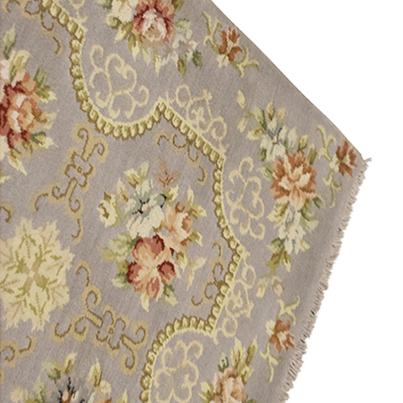 Handmade Silk and Wool Area Rug