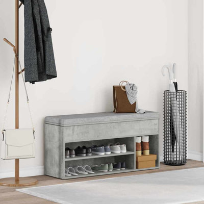 Shoe Bench 102X30.5X45 Cm Engineered Wood