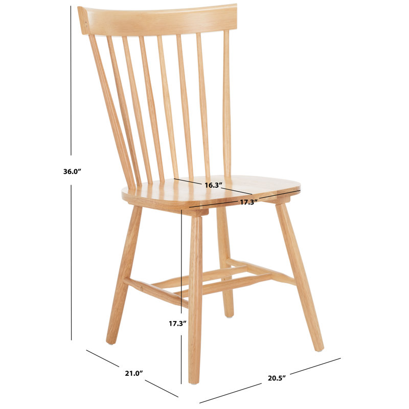 Matanna Solid Wood Windsor Back Side Chair, Natural