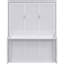 Grand lit avec tablettes pratiques, blanc
