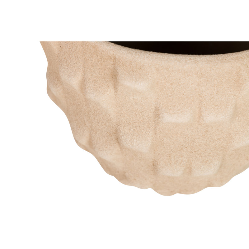 Ceramic Pot Planter, Brown, 23cm H x 26cm W x 26cm D