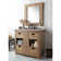 Vintner's Rustic Beveled Oak Bathroom Mirror