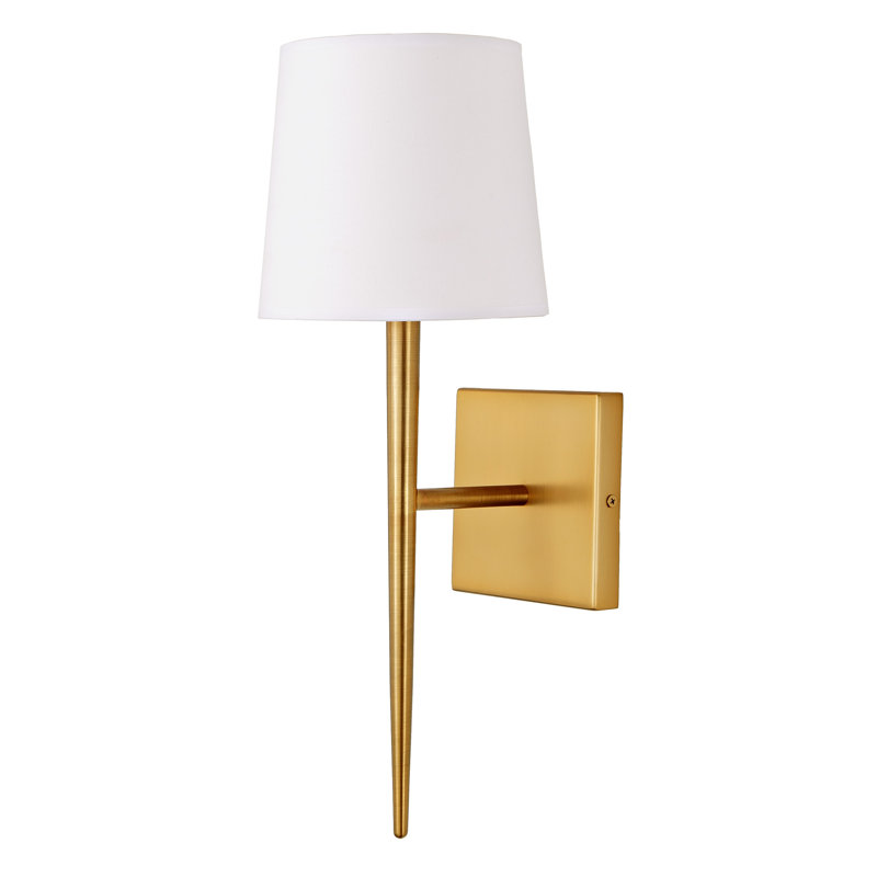 Appolonia Armed Sconce, Satin Brass