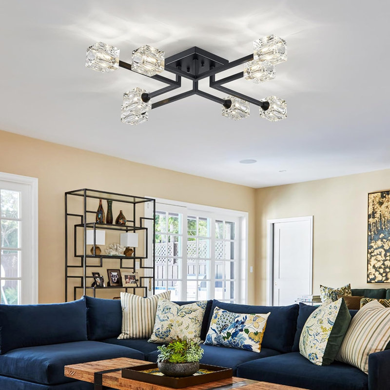 Lorrin Glass LED Semi Flush Mount