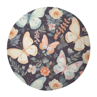 Tapis tressé Butterflies & Blooms