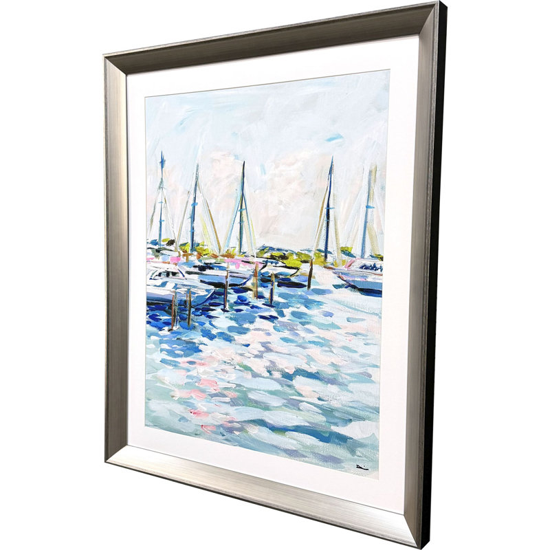 Marina au crépuscule, art encadré