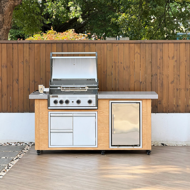 78” Pro Elite 5b TimberArt Island Grill
