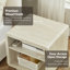 Table d'appoint moderne Lux en bois avec tablette, table de chevet, beige-420825495