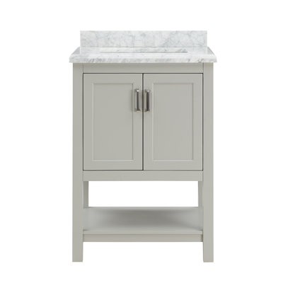 Meuble-lavabo simple 25 po avec plateau en marbre Meggs
