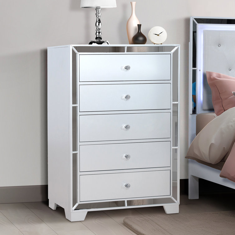 Fazeley 5 - Drawer Chest with Mirror Trim