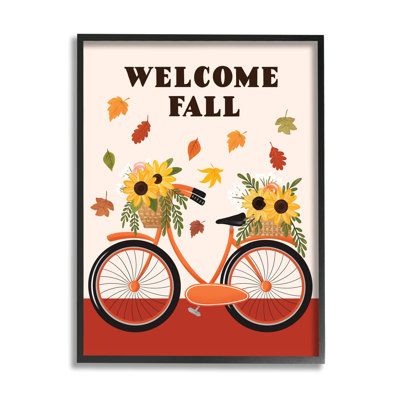 «Welcome Fall Saying Orange Harvest» par Jo Taylor - Impression sur toile