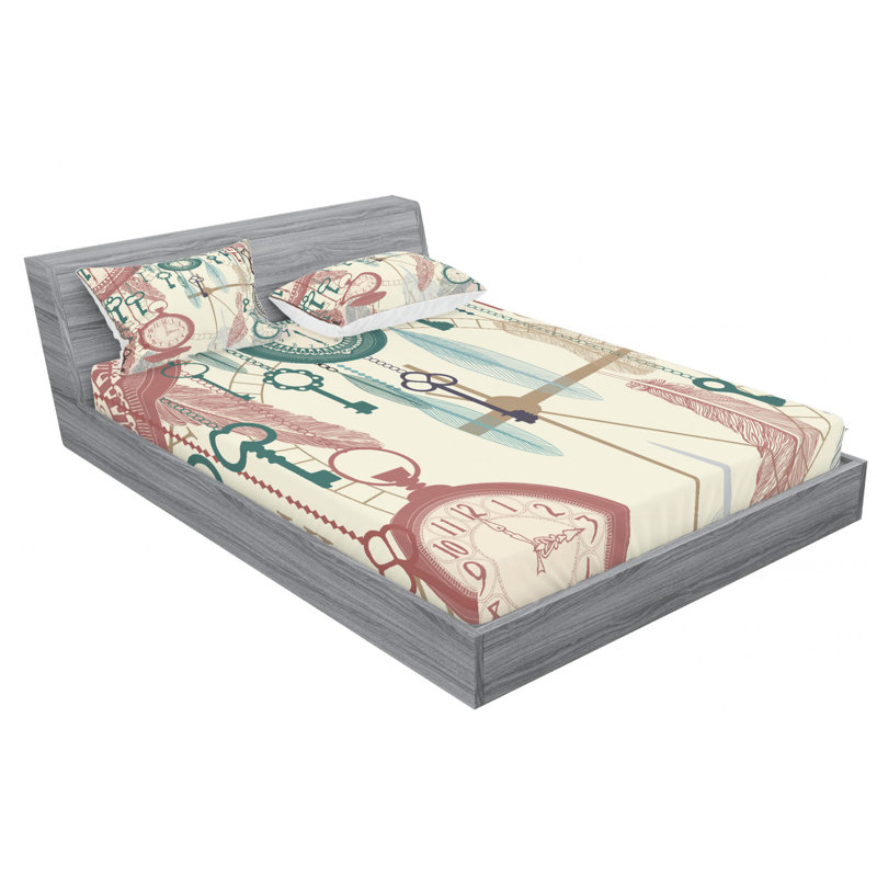 Microfiber Sheet Set, Queen Sheet Set with Fitted Sheet