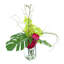 Tropical Arrangement with Orchids and Peonies