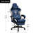 GTPLAYER Adjustable Reclining Ergonomic Faux Leather Swiveling PC & Racing Game Chair with Built-in Speakers and Footrest-94758132