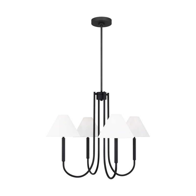 Porteau Large Chandelier, Midnight Black, 4-Light