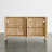  61" Modern Curved Sideboard Buffet Cabinet With 4 Fluted Doors, Adjustable Shelves & Elevated Base-1200319519
