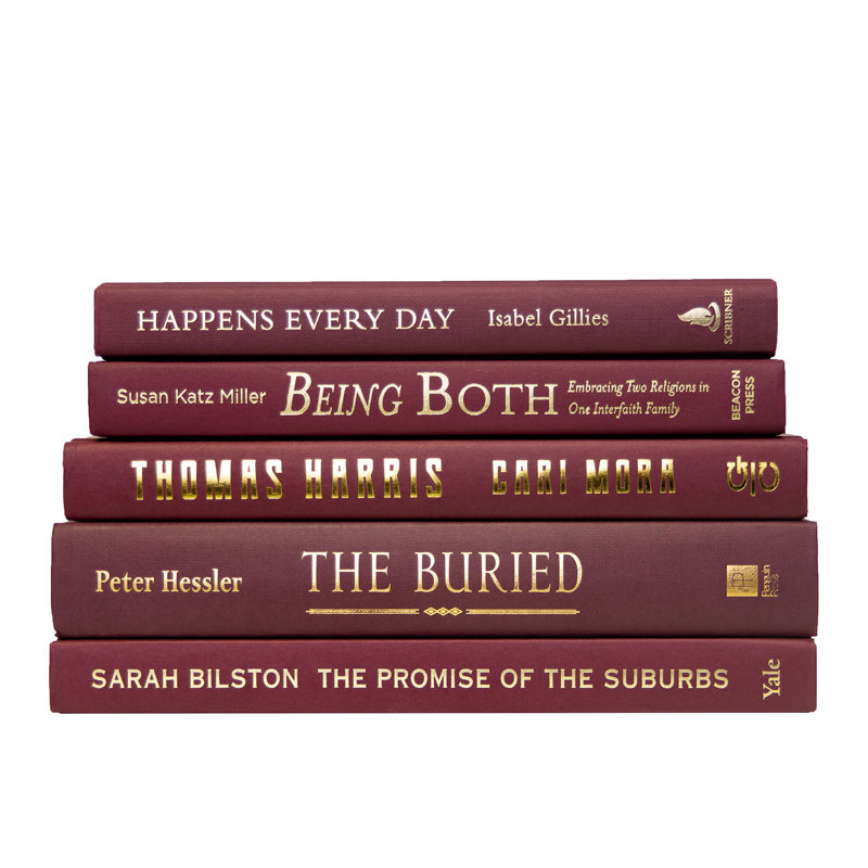 Modern Merlot Book Stack, S/5