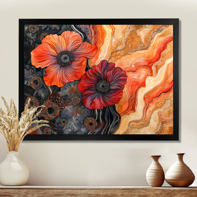 Décoration murale Geode Serenade Of Anemone Flowers I - Poppies