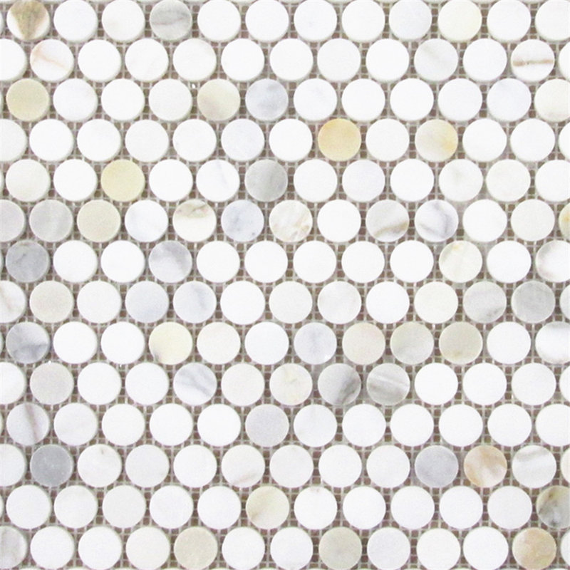 Calacatta 12" x 11" Marble Mosaic Tile, LIght Gray