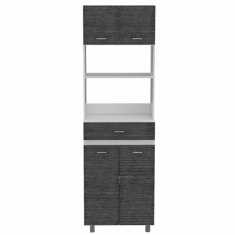 Garde-manger gris 79 po avec trois tablettes de rangement