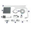 Chrome Shower Kit Twin Head 2 Mixer Shower Heads Rail Hose Riser Square Bathroom Set