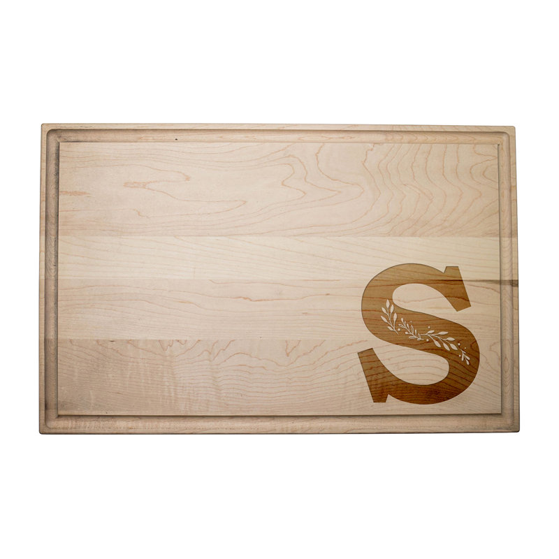 Floral Monogram - S Cutting Board