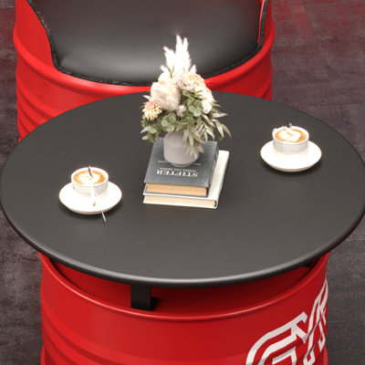 Monise 6 - Piece Faux Leather Reception Set
