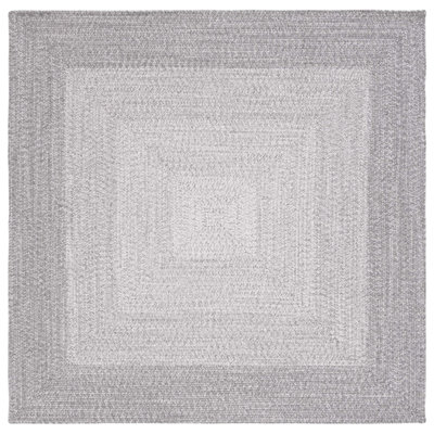 Trogdon Handmade Handwoven Area Rug in Dark Gray/Light Gray