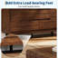 Commode 6 tiroirs pour la chambre à coucher, commode à vêtements moderne en bois de 47 po de large avec grand rangement en bois, commode pour le salon, couloir-1997344521
