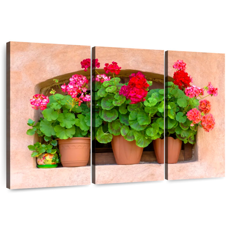 Harnek Potted Geraniums, 32" H x 50" W