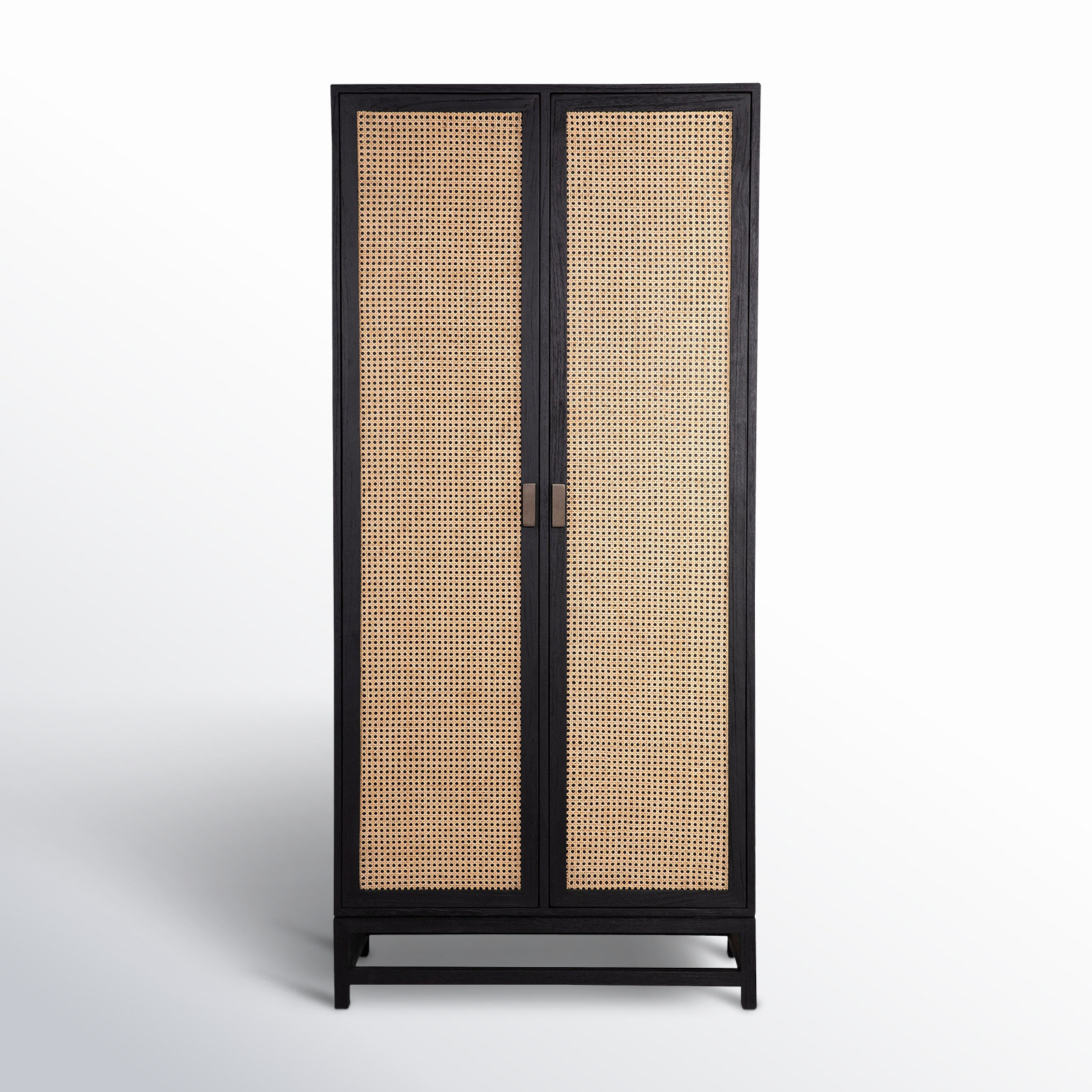 Gino Teak Accent Cabinet, Beige;Black