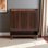 Armoire à chaussures Hornbuckle Mid Century Modern en bois, H 46,5 po x l 41,8 po x P 13,4 po