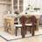 Extendable Kitchen Island Dining Table with Folding Top, Power Outlet, Drawers and Hidden Casters-167551660