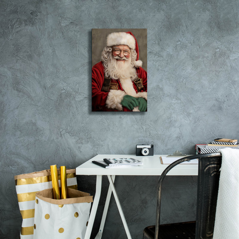 «Nostalgic Santa» par Ashley Bradley, art mural sur toile