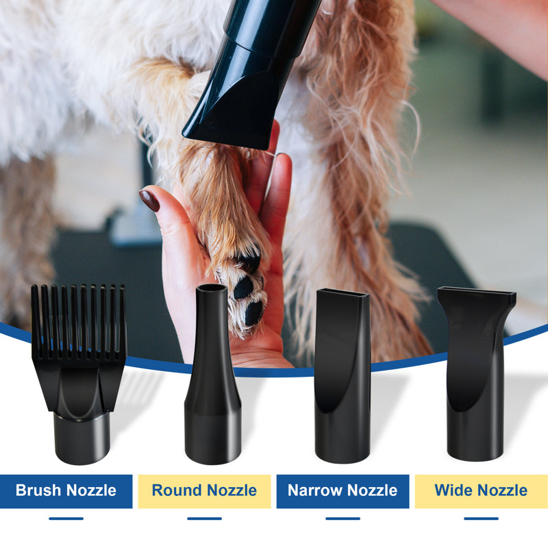 Groomer Partner Pet Hair Force Dryer Dog Grooming Blower with Heater, Navy Blue