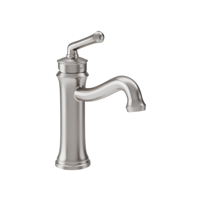 Braston Bathroom Faucet with Push Pop Drain, Satin Nickel