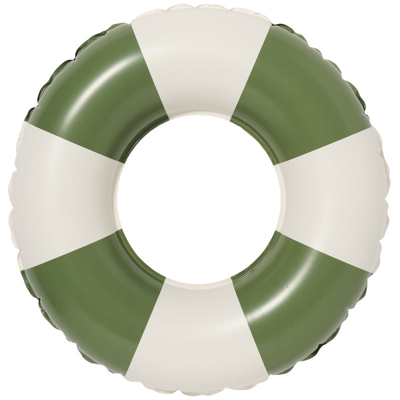 Mini anneau de piscine tubulaire: Tides Out Olive Stripe, H 7,9 po x l 4,3 po x P 8,3 po, Vert
