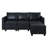 Rudis Modular Convertible L-Shaped Sectional Air Leather Sofa with Ottoman & Reversible Chaise,-95668653