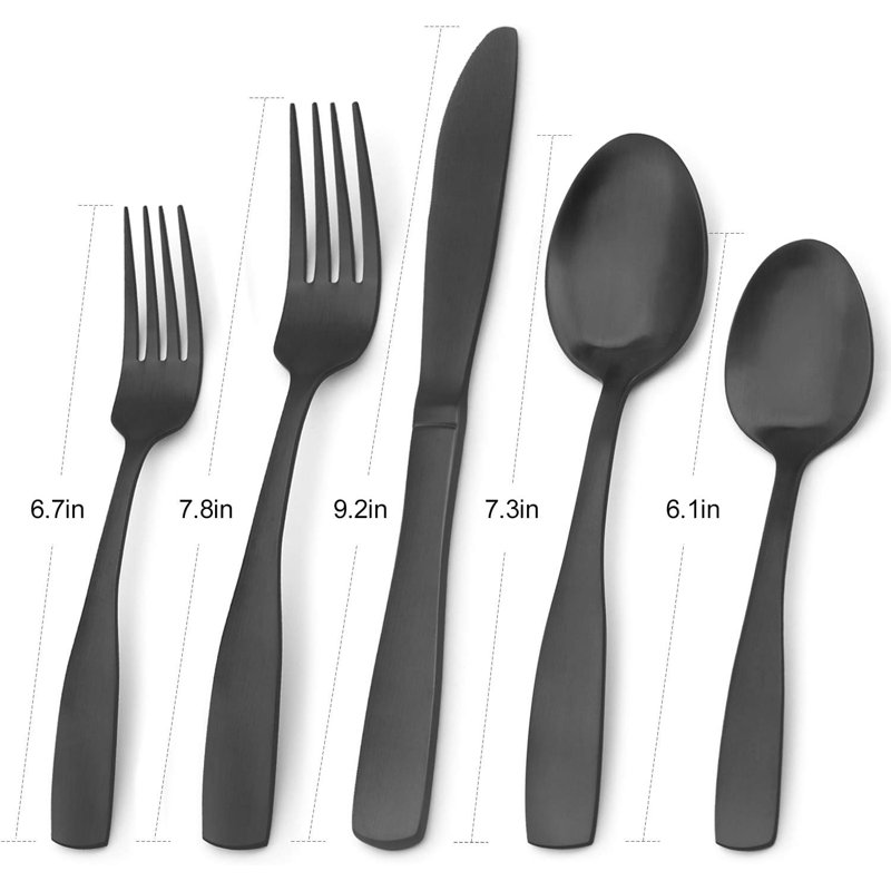 Silverware Set, Black
