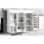 Armoire de salle de bain murale, 2 portes, peu encombrante, finition blanche, tablettes intérieures réglables, blanc, tablette pour fournitures
