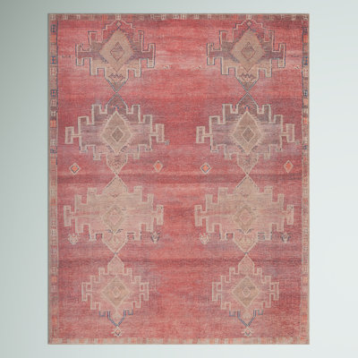 Tapis rose / brun clair Kairos Evadne KAR04 (6 pi x 9 pi)