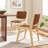 Saoirse Faux Leather Wood Dining Side Chair-99160819-99160820