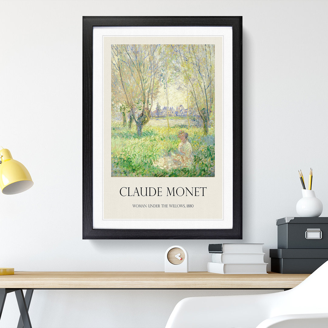 Woman Under the Willows Print by Claude Monet - Framed Print