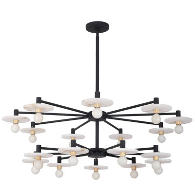 Discus 18 LT Matte Black Chandelier Kalco