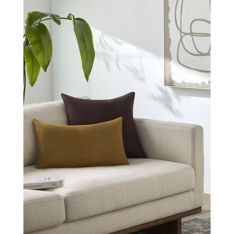 Dilip Accent Pillow, Brown, Rectangle 12"H x 21"W