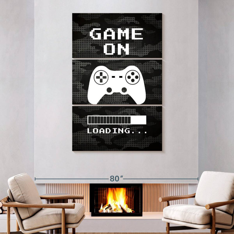 Kema Game On Loading, 74'' H x 48'' W
