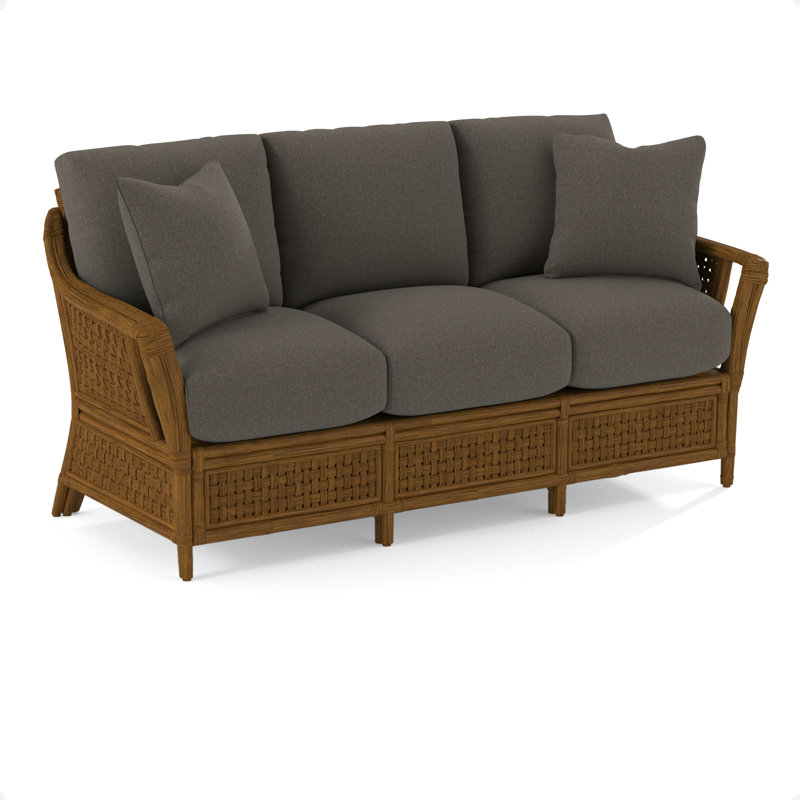 Boca Upholstered 78'' Sofa, Havana, Gray Sugar Performance