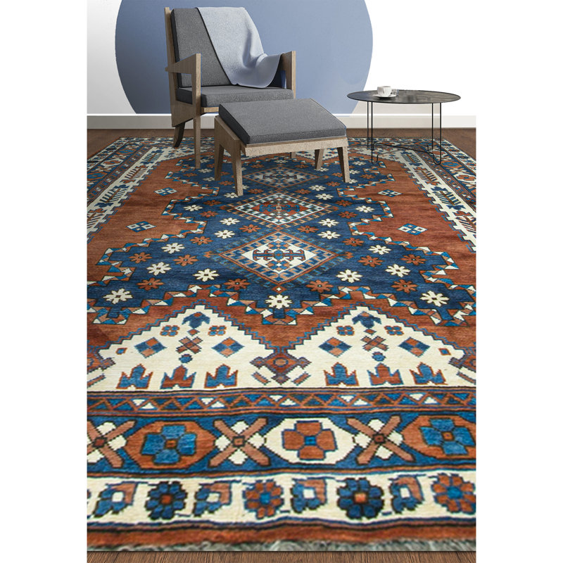 Hand-Knotted High-Quality Brown Area Rug