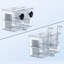 Desktop Clear Acrylic Mini Breeding Fish Tank with Detachable Divided Compartments & Funnel-Shaped Incubator Box for Fish, Shrimp, Snail Breeding
